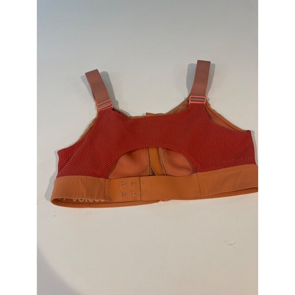 Outdoor Voices Womens Front Zip Sports Bra S Orange Red Nylon/Spandex Padded Adj - Picture 5 of 6